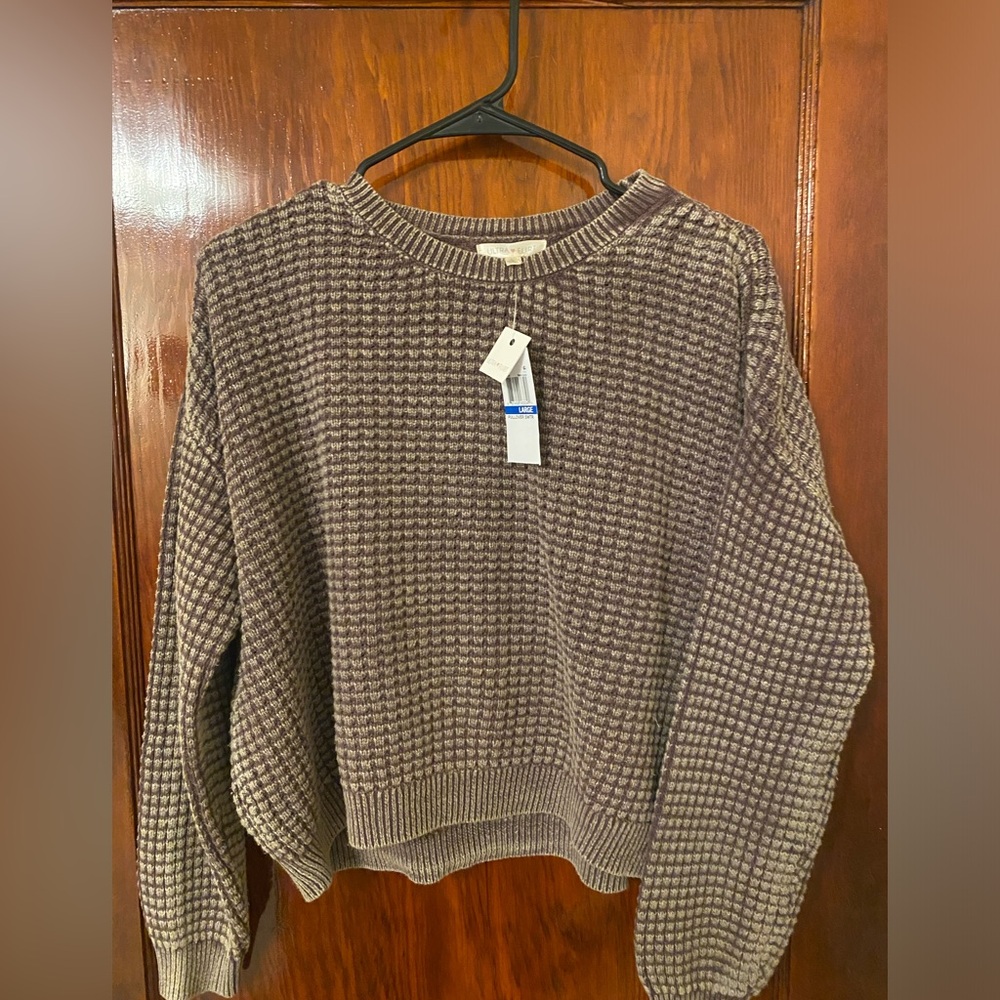 Ultra Flirt Pullover Sweater Retro Cocoa Large NWT